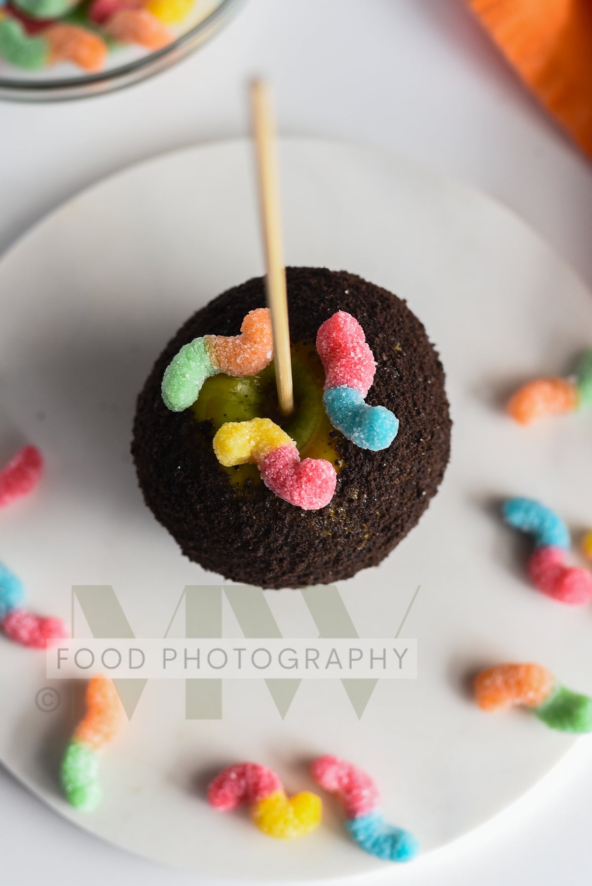 Dirt & Worms Caramel Apples