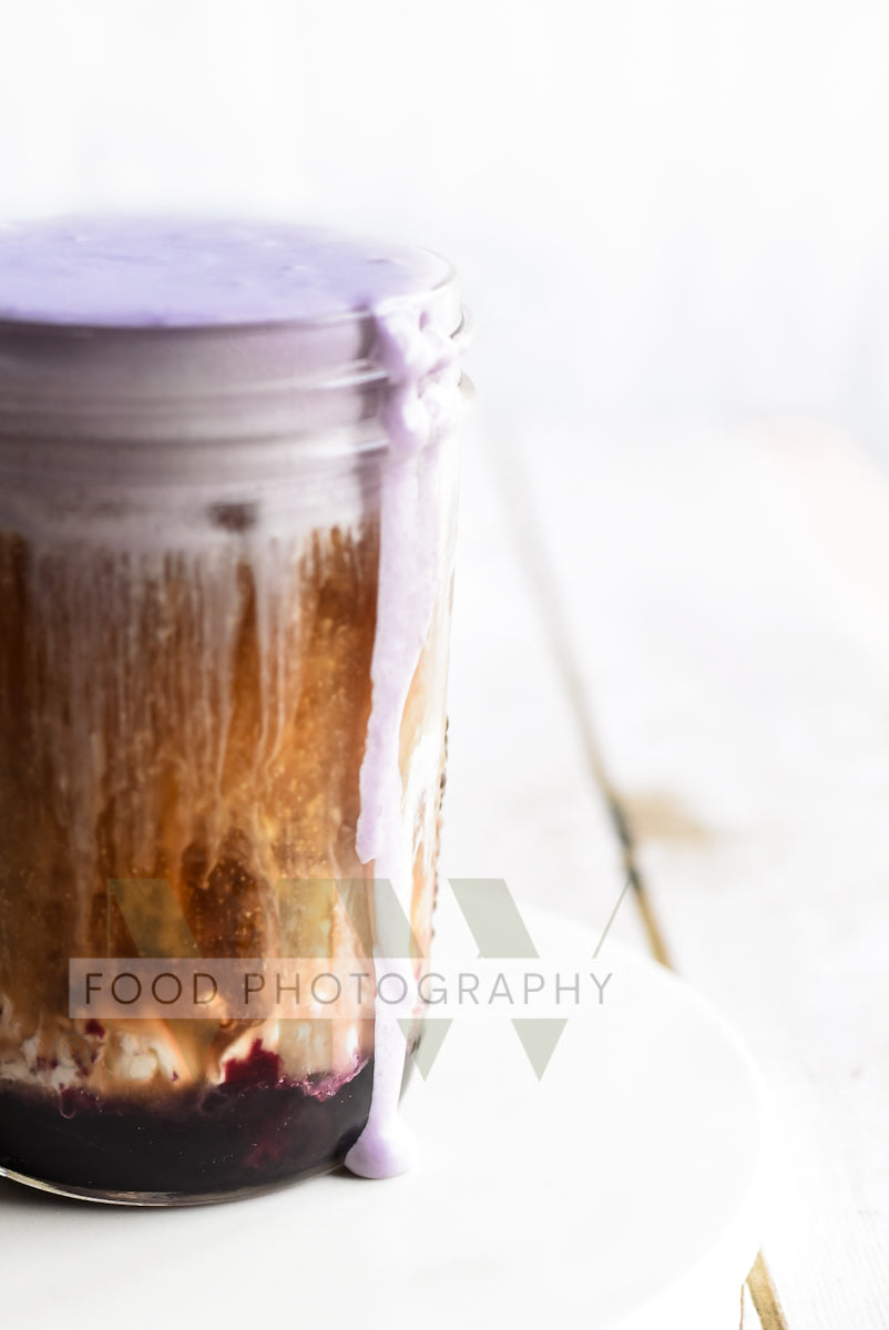 Blueberry Cold Foam Iced Latte