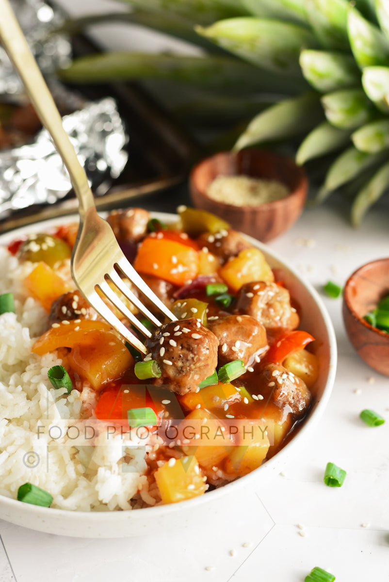 Foil Packet Sweet & Sour Meatballs