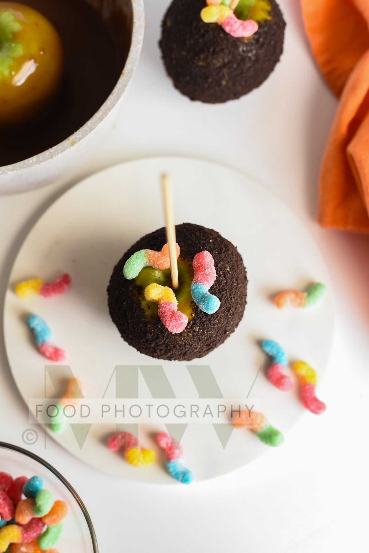Dirt & Worms Caramel Apples