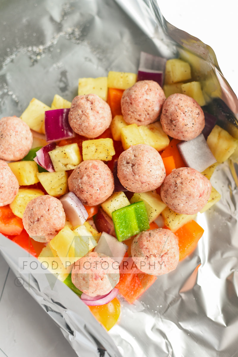Foil Packet Sweet & Sour Meatballs