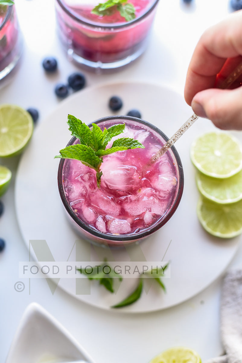 Blueberry Mojito Mocktail