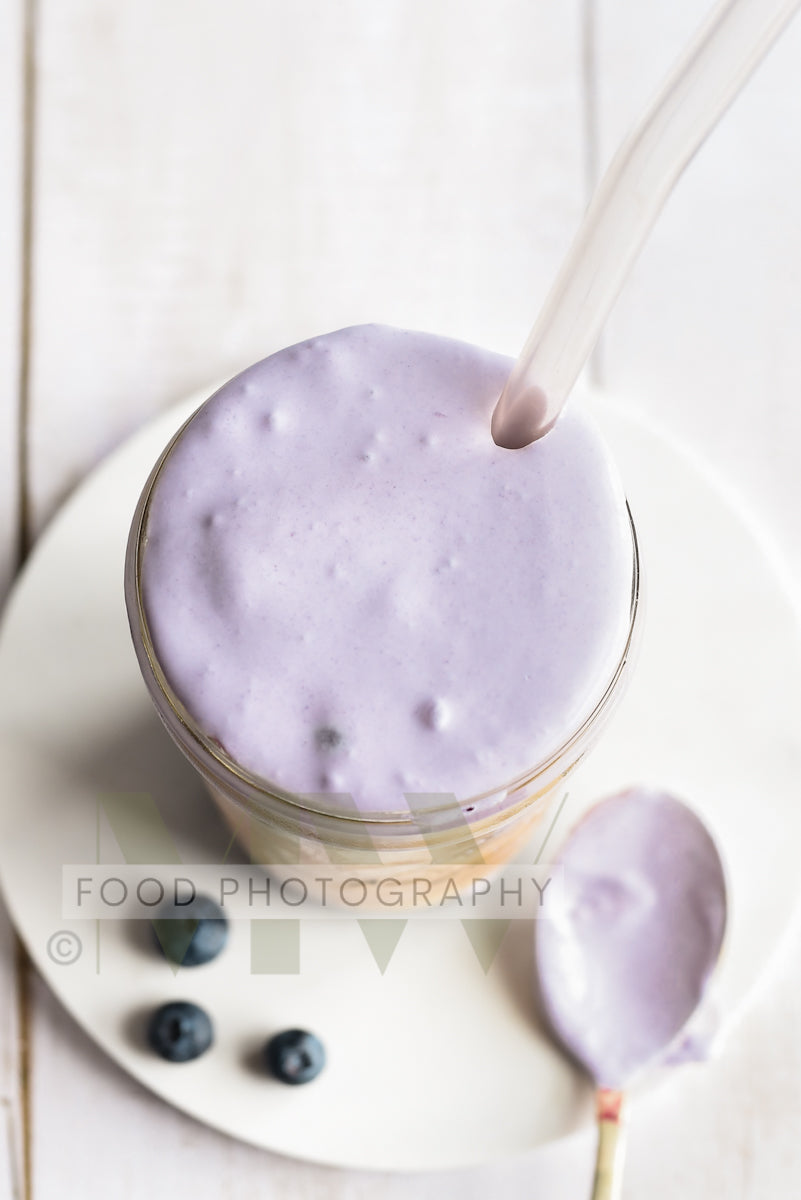Blueberry Cold Foam Iced Latte