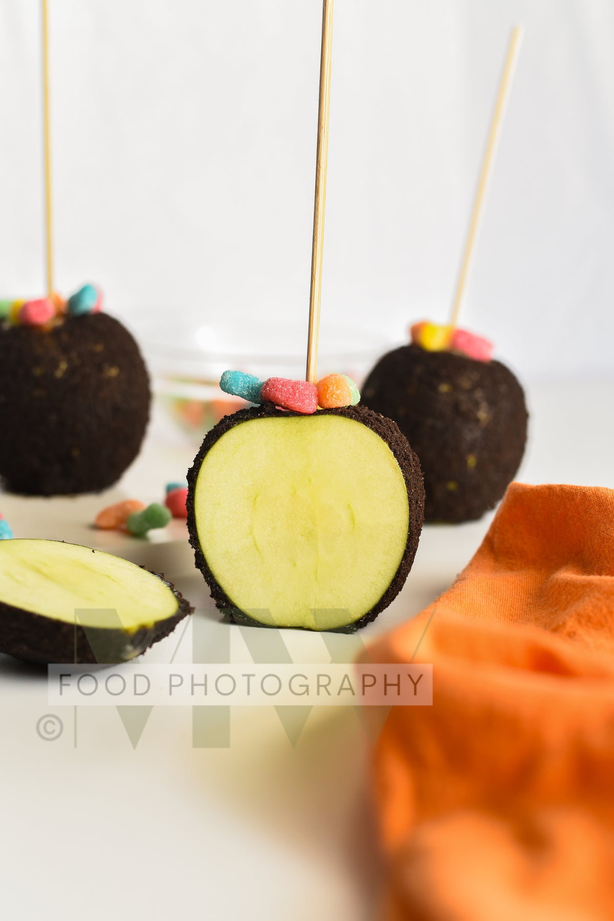 Dirt & Worms Caramel Apples