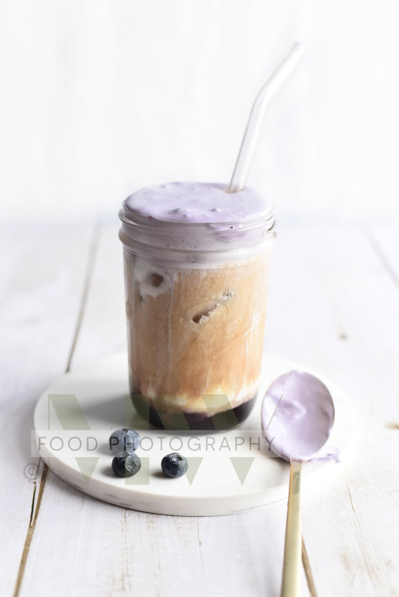 Blueberry Cold Foam Iced Latte