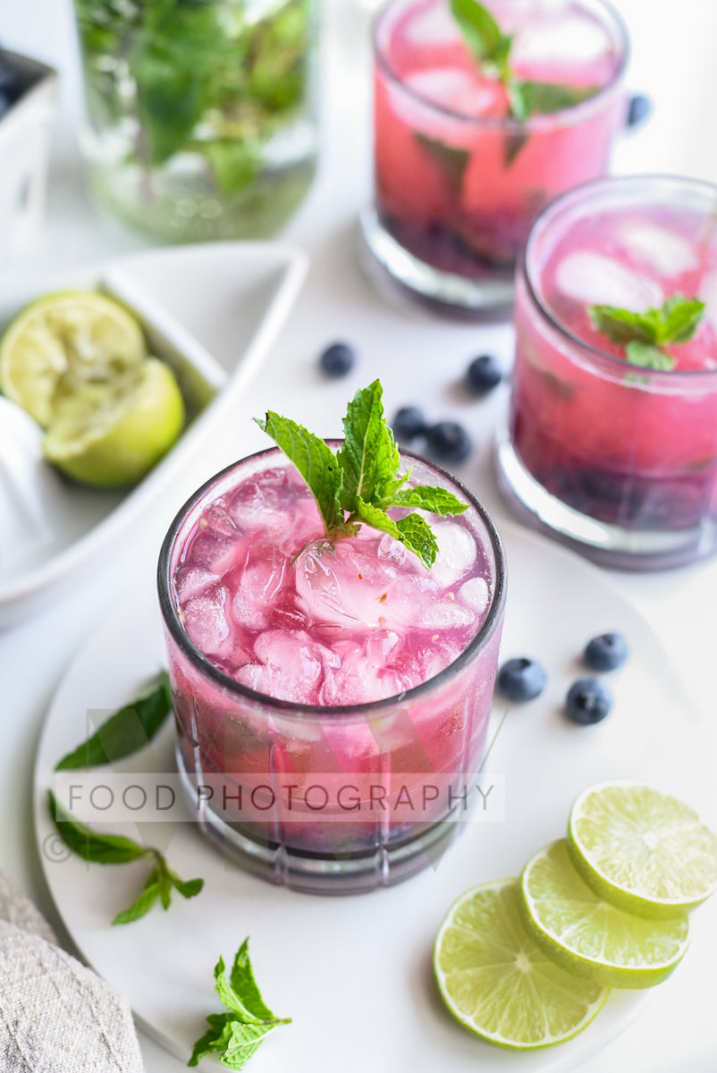Blueberry Mojito Mocktail