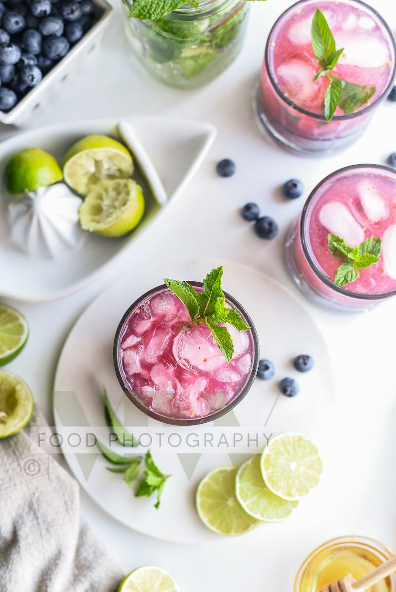 Blueberry Mojito Mocktail
