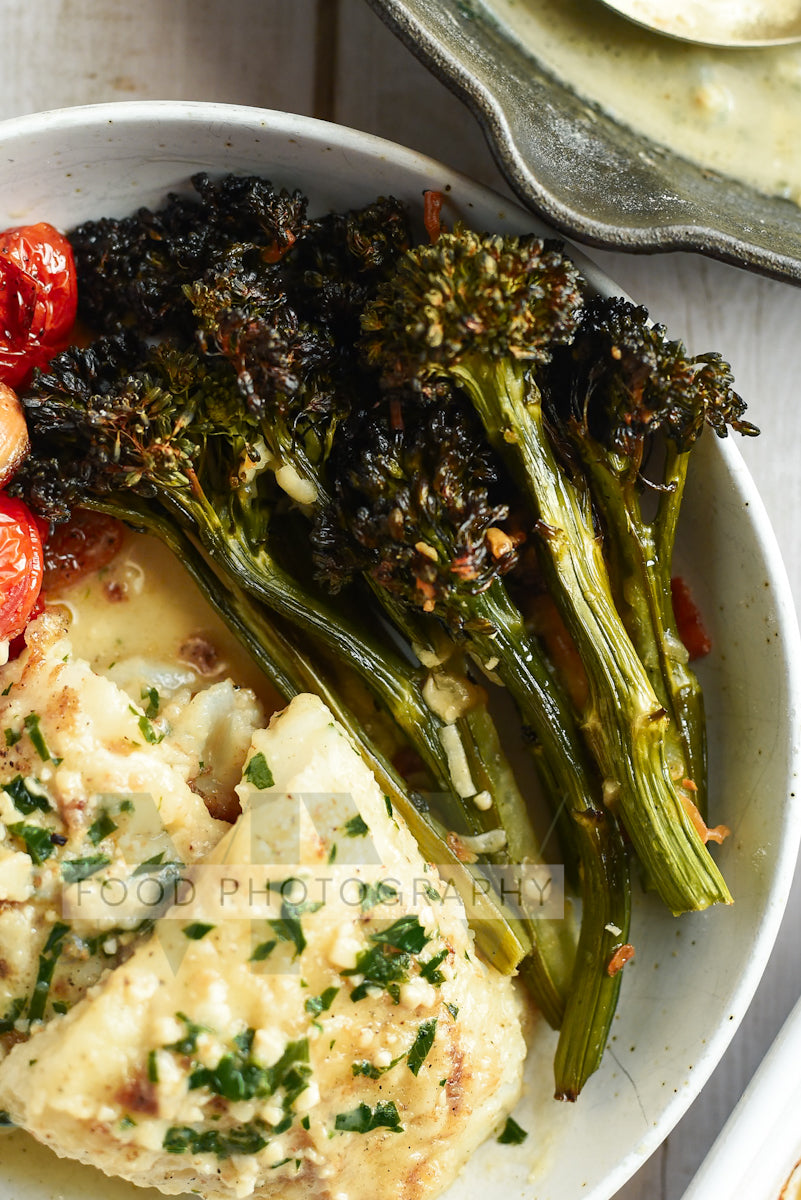 Garlic Parmesan Roasted Broccolini