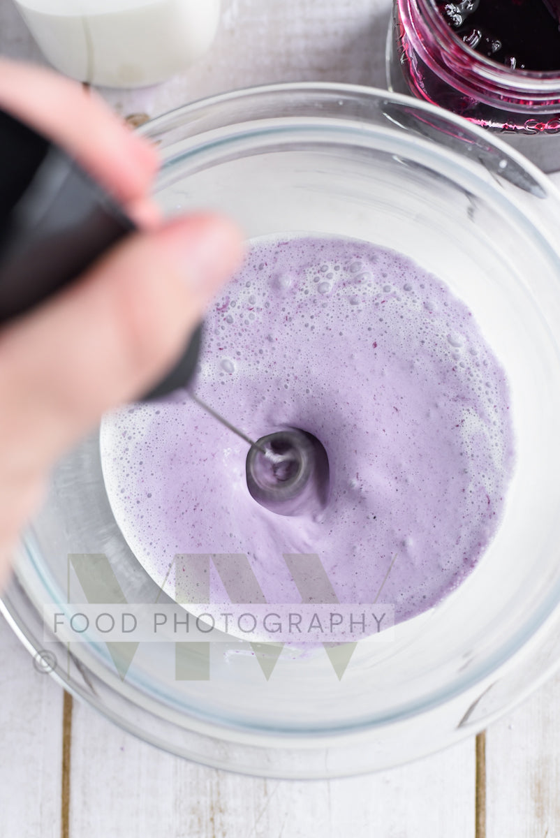 Blueberry Cold Foam Iced Latte