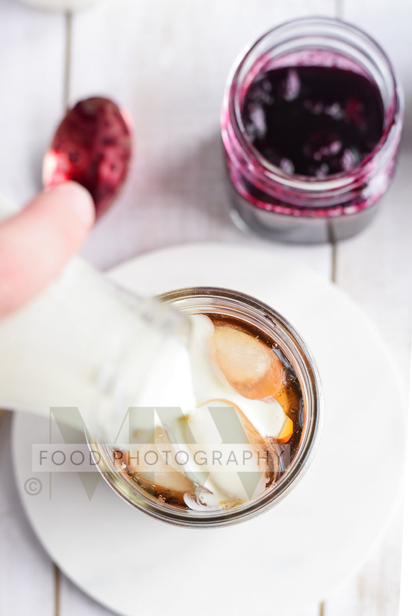Blueberry Cold Foam Iced Latte