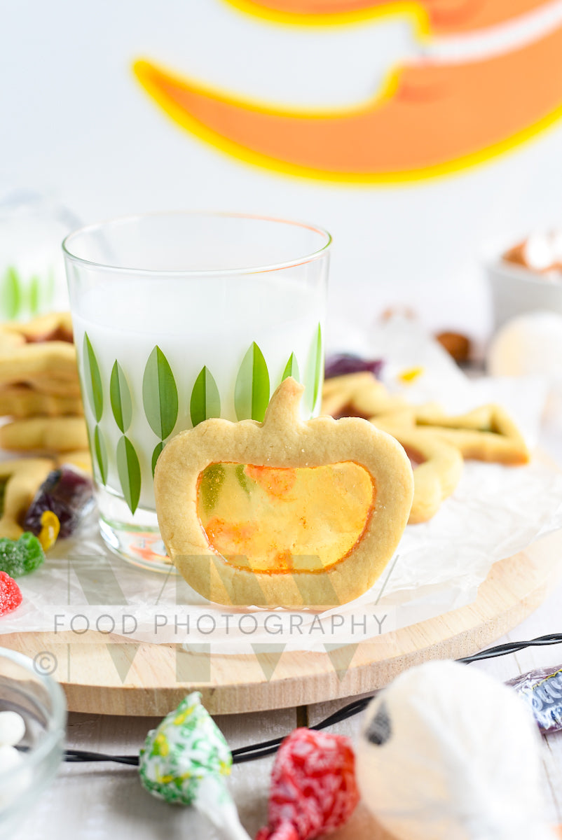 Halloween Stained Glass Cookies
