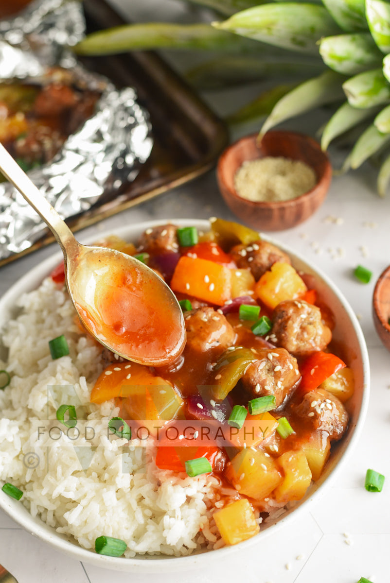 Foil Packet Sweet & Sour Meatballs