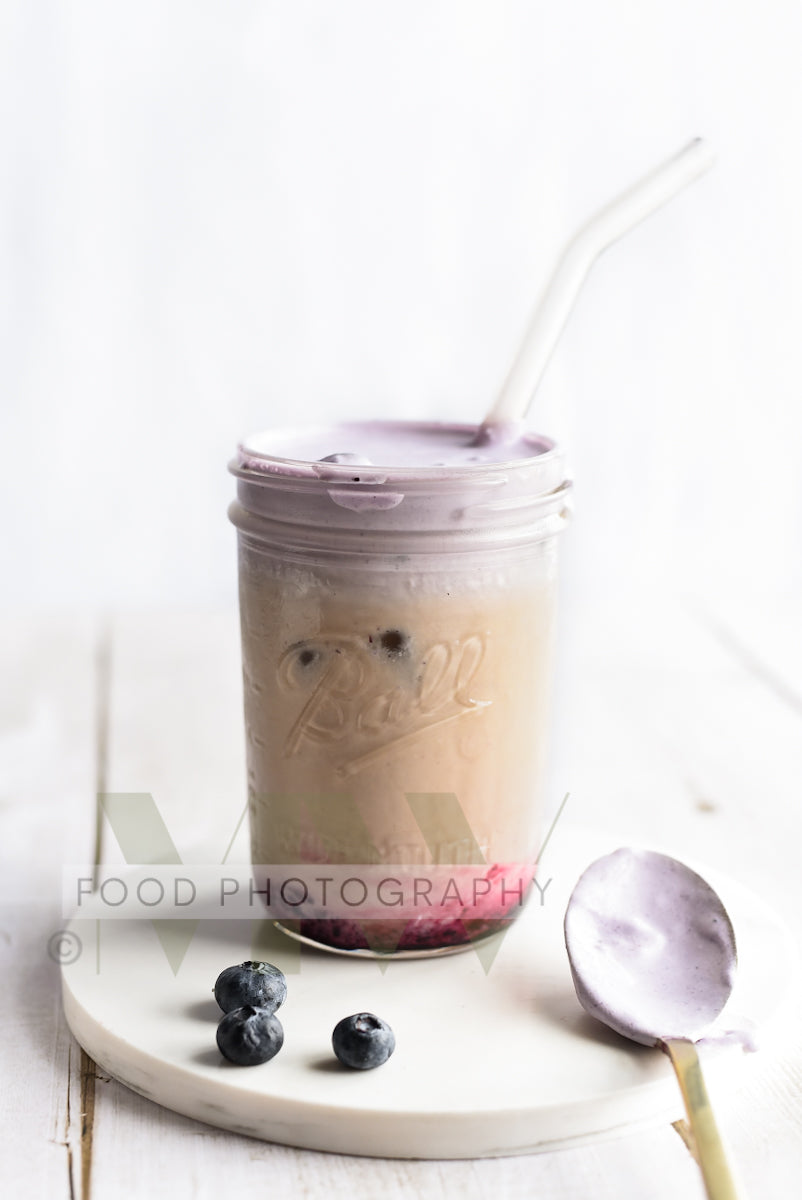 Blueberry Cold Foam Iced Latte