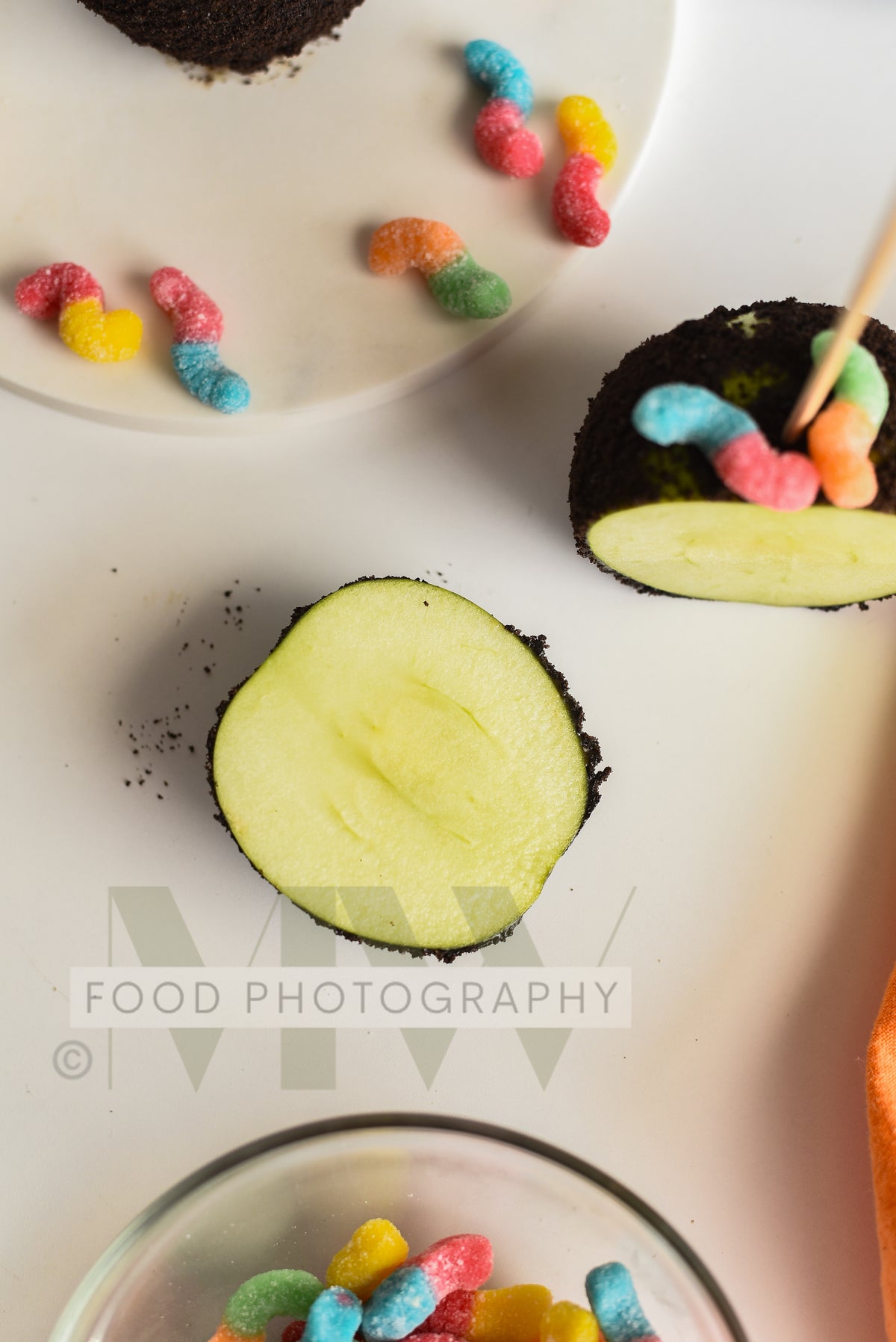 Dirt & Worms Caramel Apples
