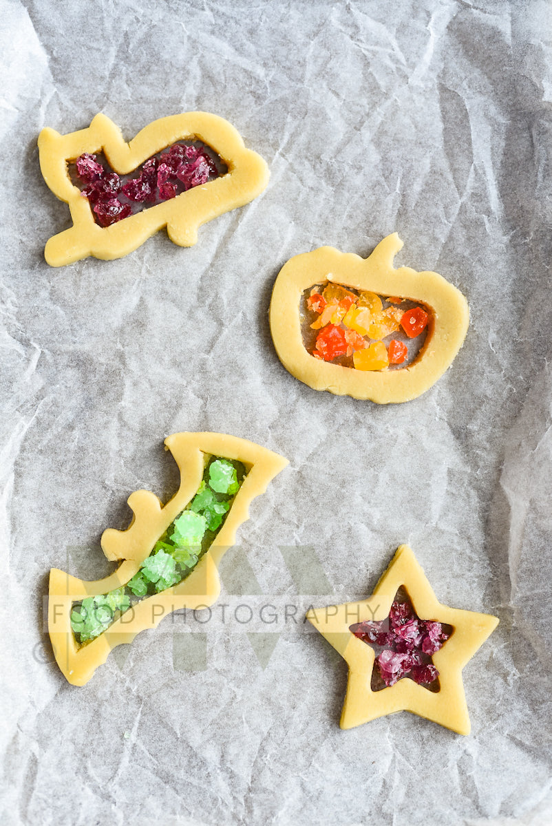 Halloween Stained Glass Cookies