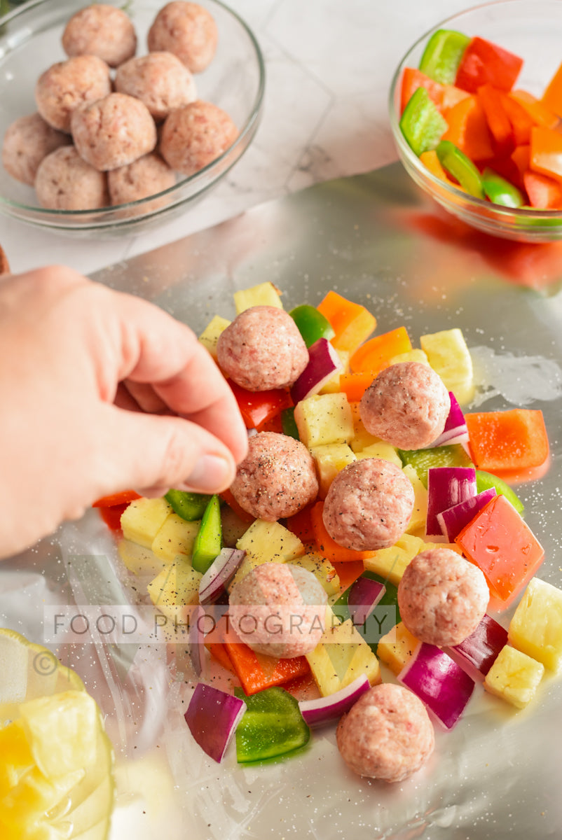 Foil Packet Sweet & Sour Meatballs