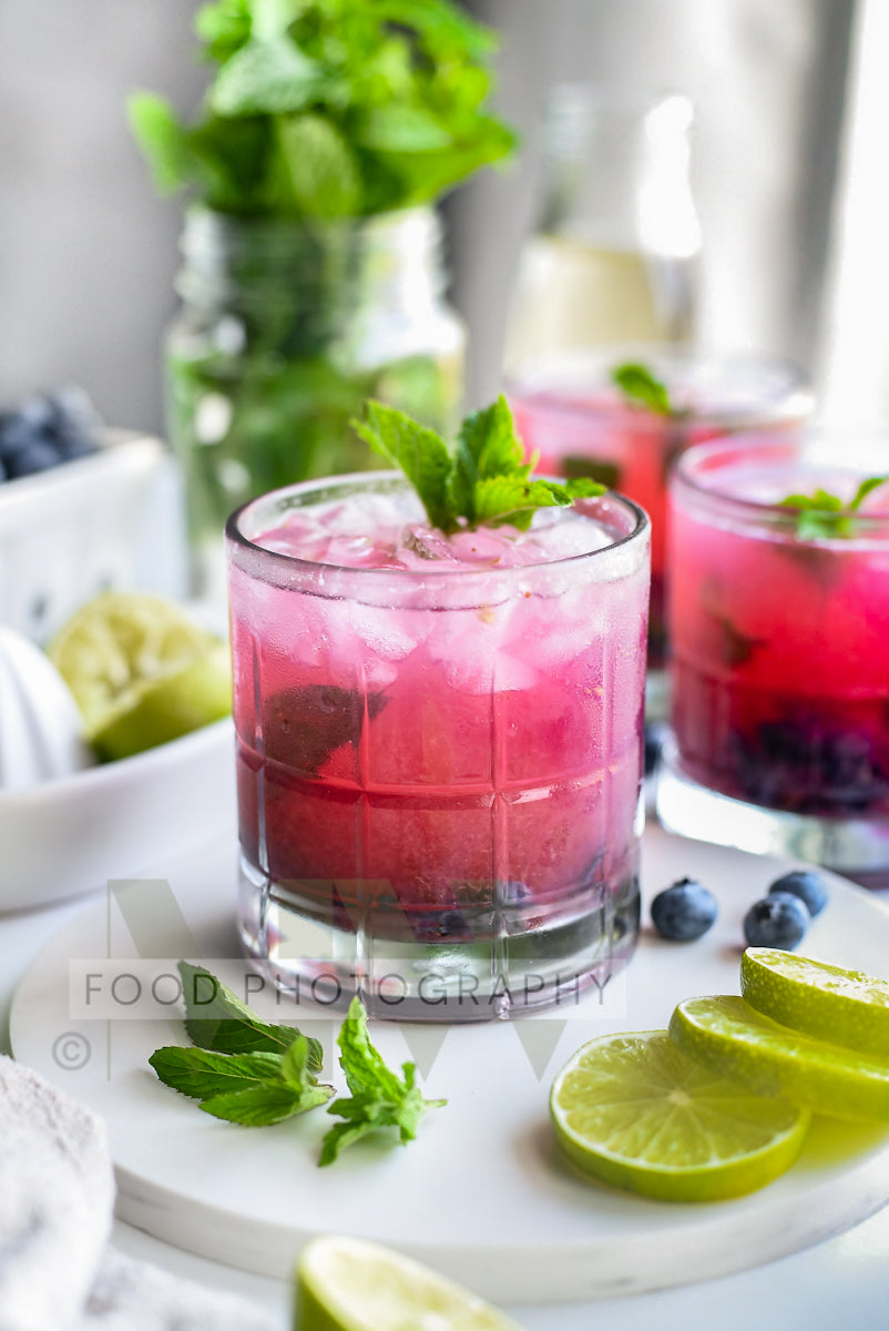 Blueberry Mojito Mocktail