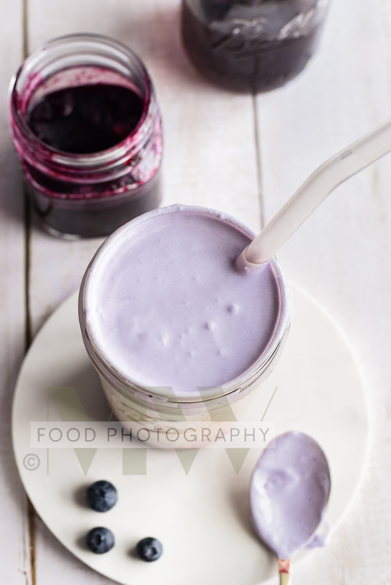 Blueberry Cold Foam Iced Latte