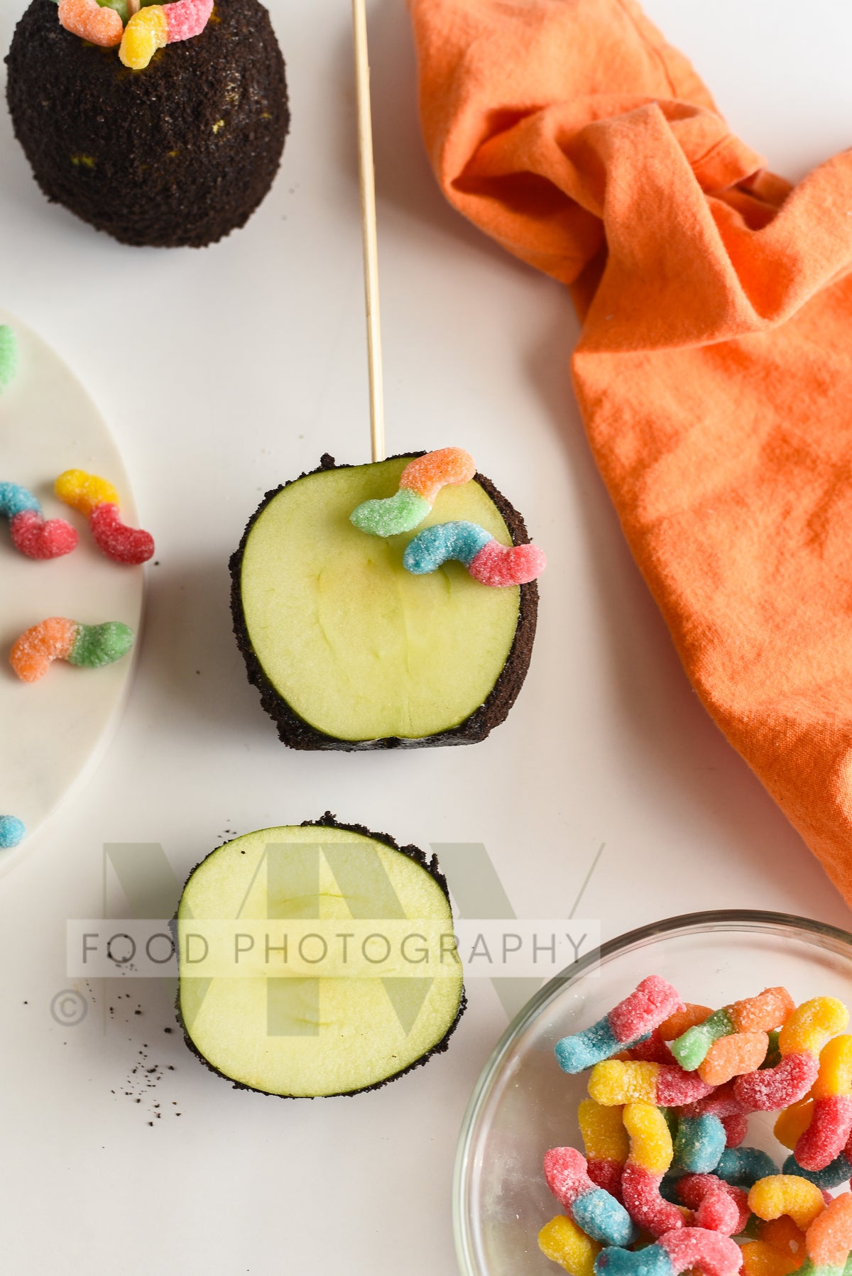 Dirt & Worms Caramel Apples
