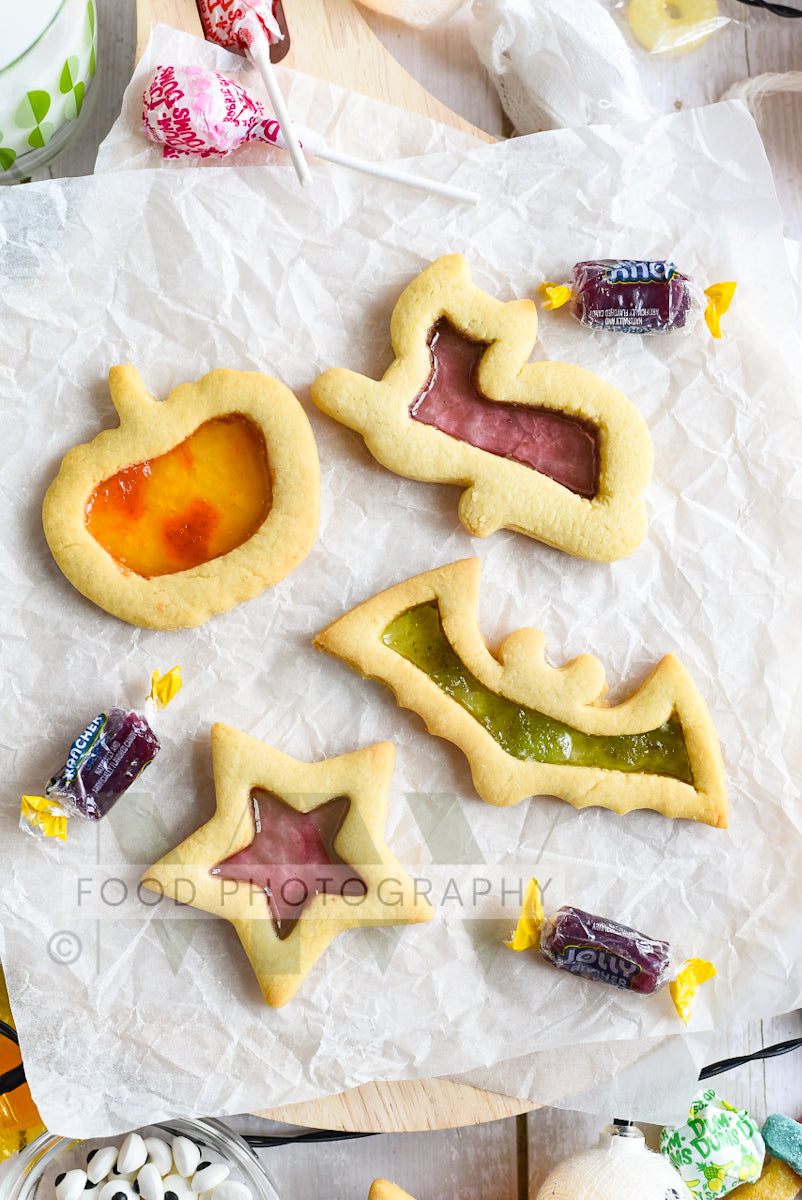 Halloween Stained Glass Cookies