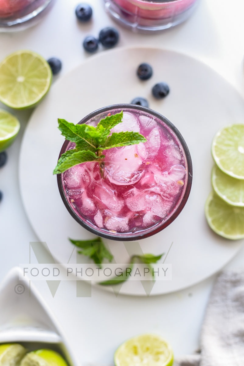 Blueberry Mojito Mocktail