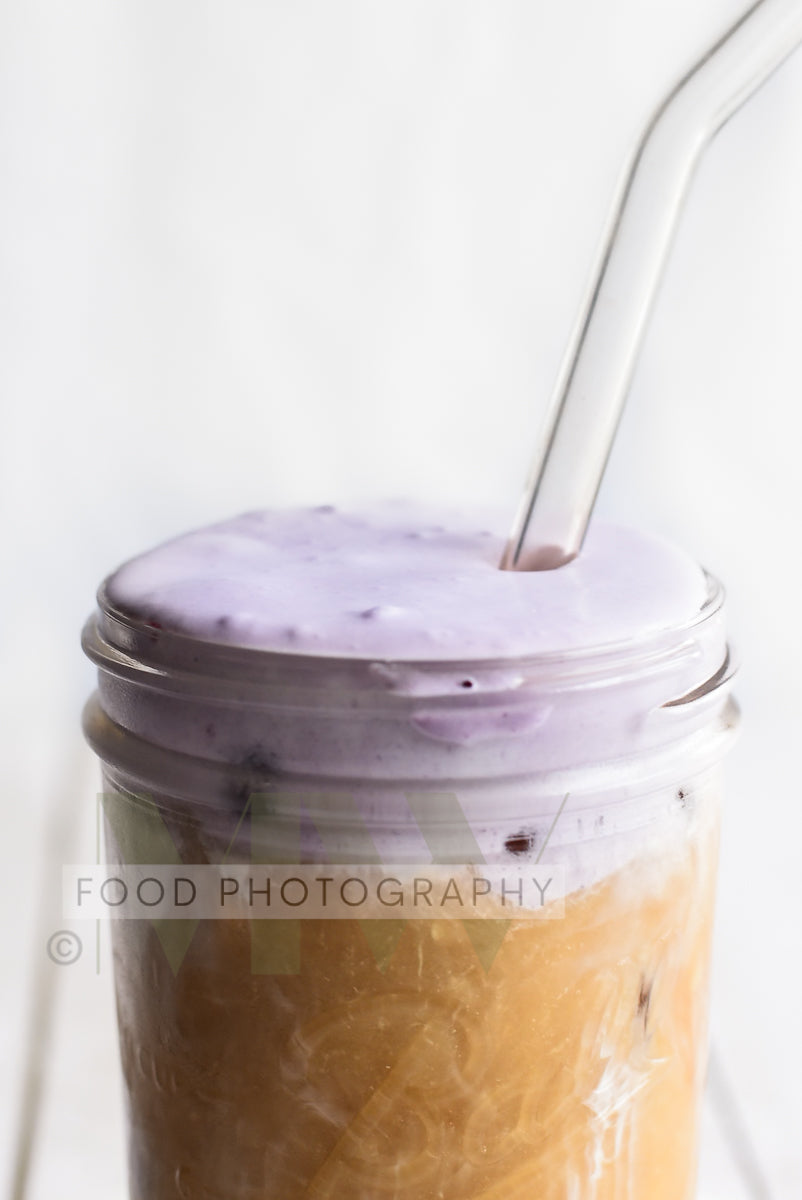 Blueberry Cold Foam Iced Latte