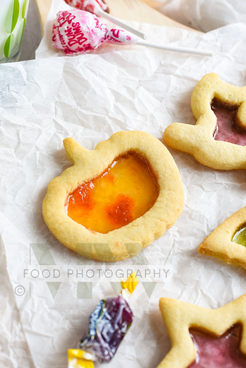Halloween Stained Glass Cookies