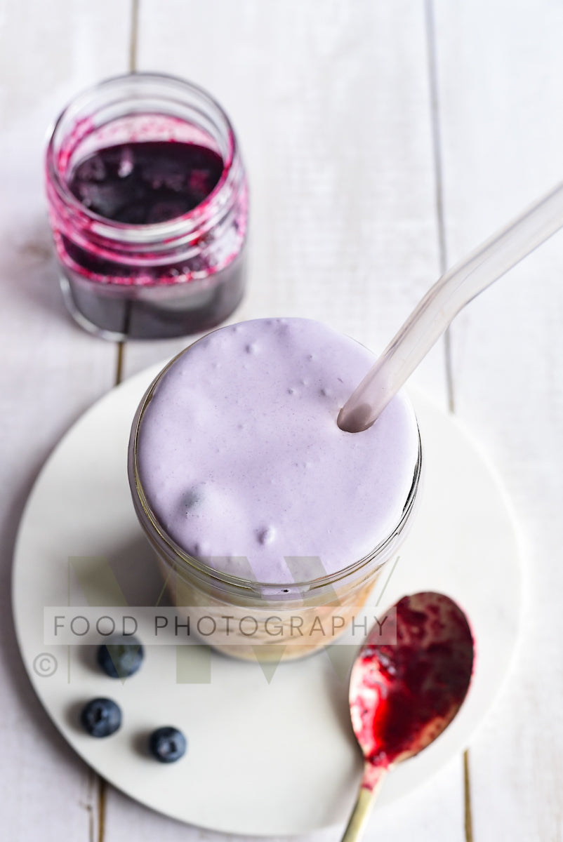 Blueberry Cold Foam Iced Latte