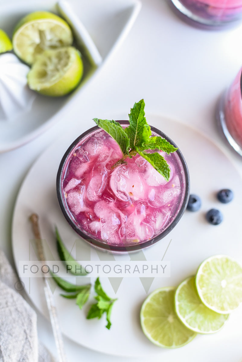 Blueberry Mojito Mocktail
