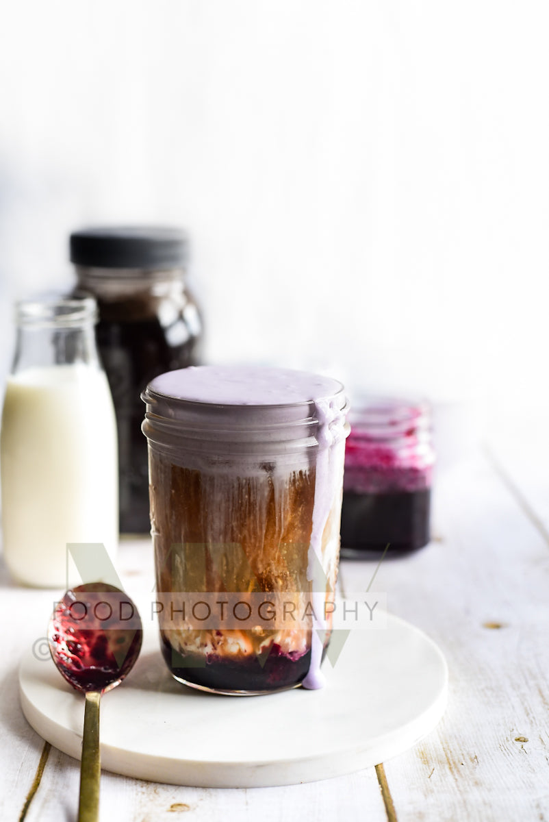 Blueberry Cold Foam Iced Latte