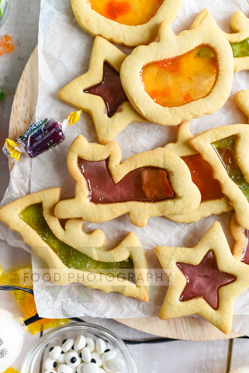 Halloween Stained Glass Cookies