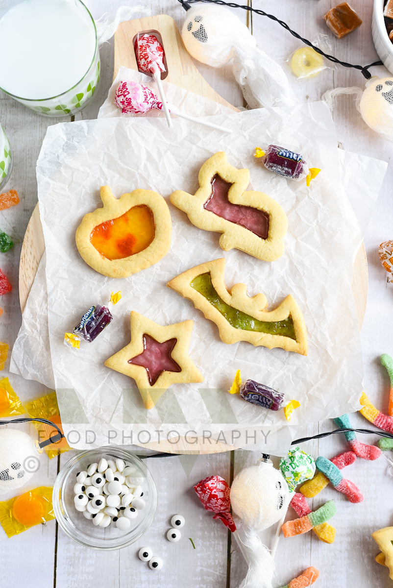 Halloween Stained Glass Cookies