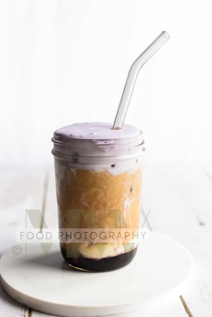 Blueberry Cold Foam Iced Latte