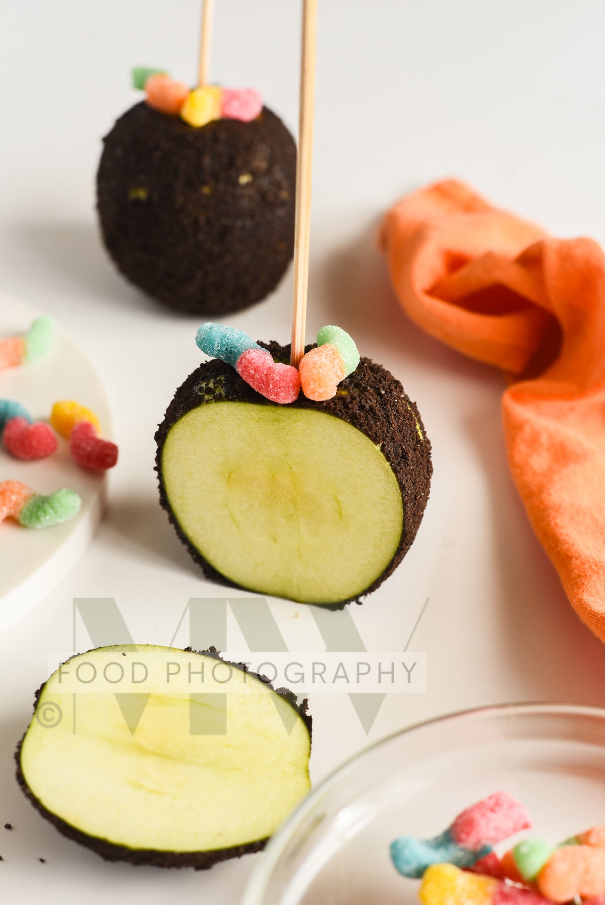 Dirt & Worms Caramel Apples