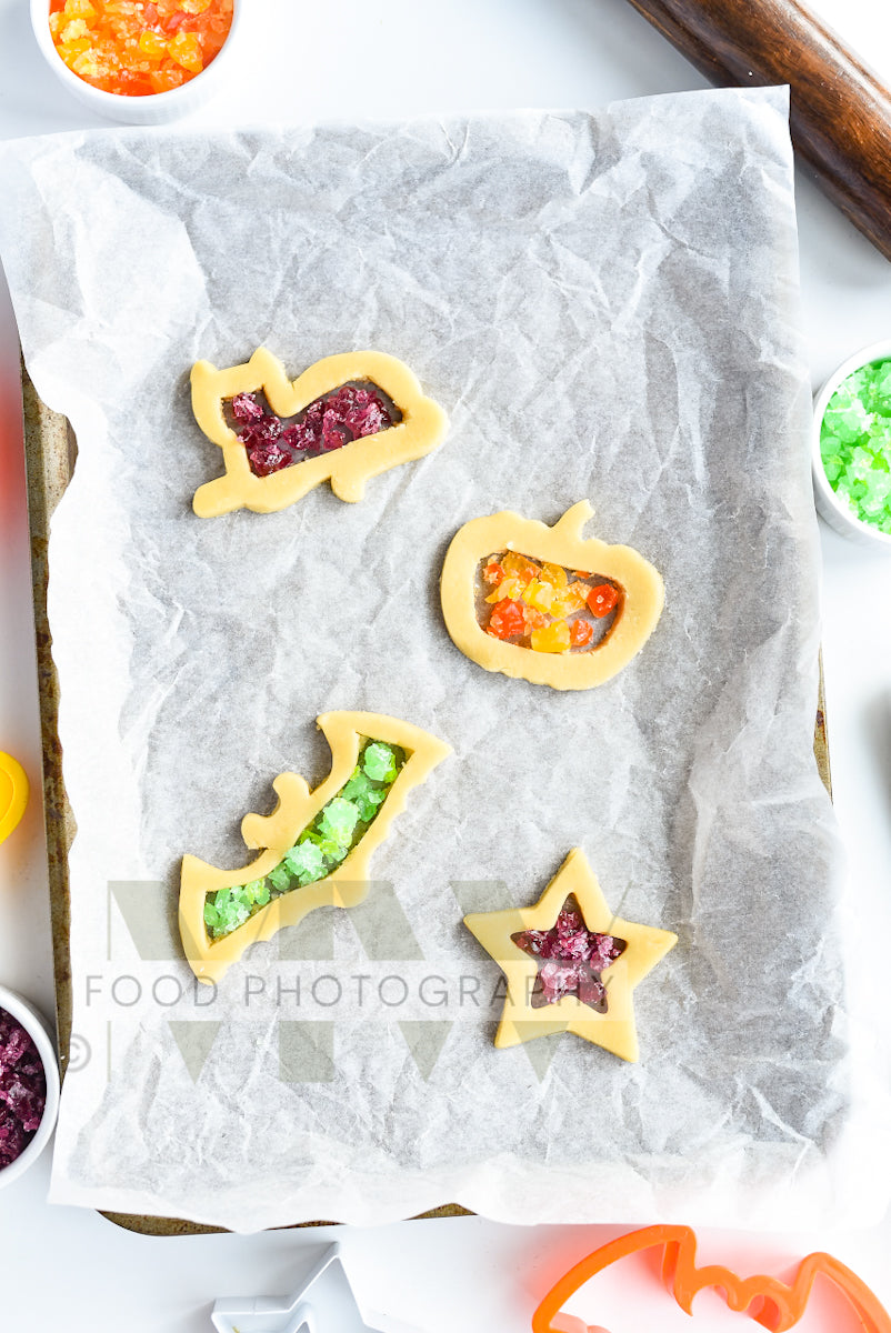 Halloween Stained Glass Cookies