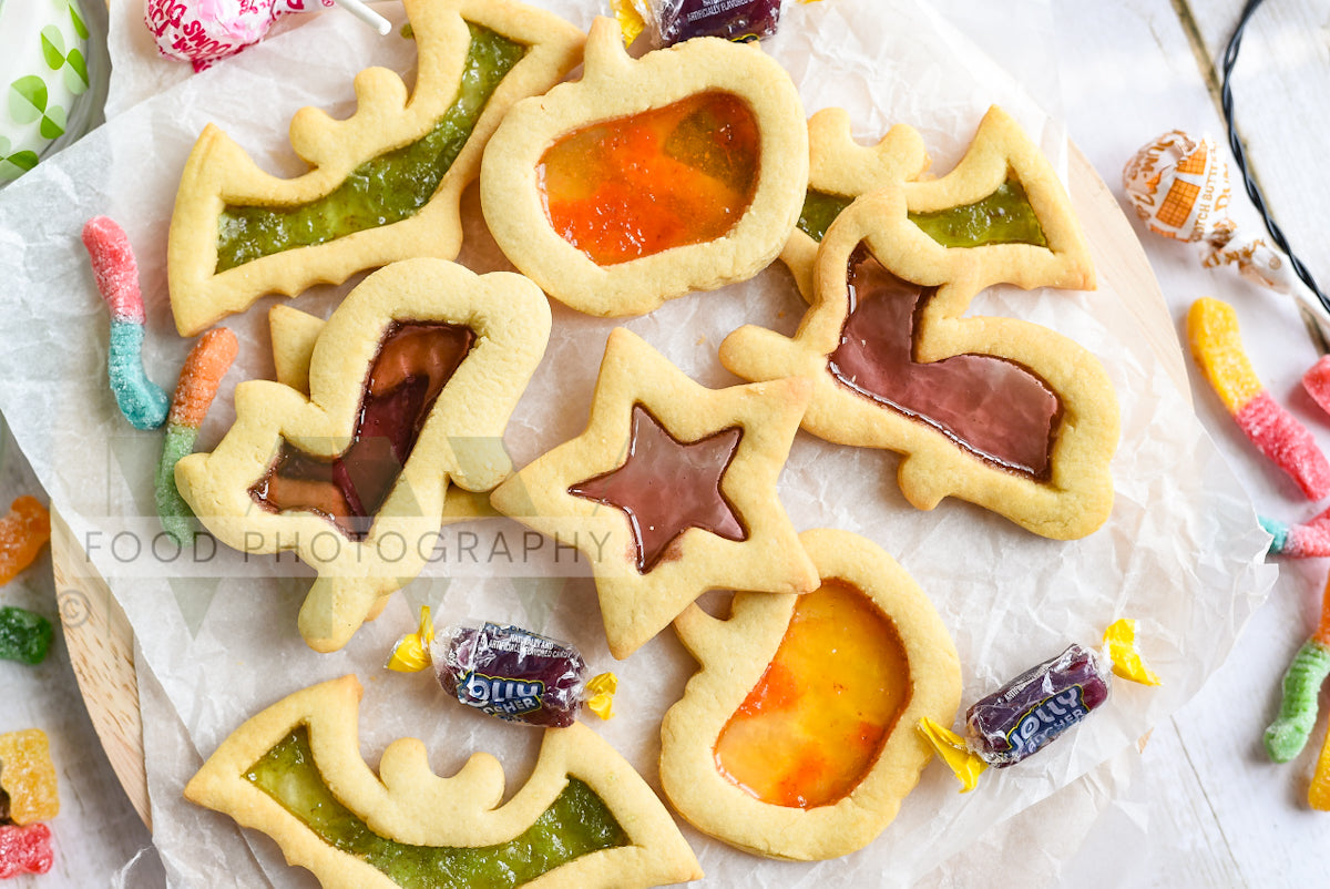 Halloween Stained Glass Cookies