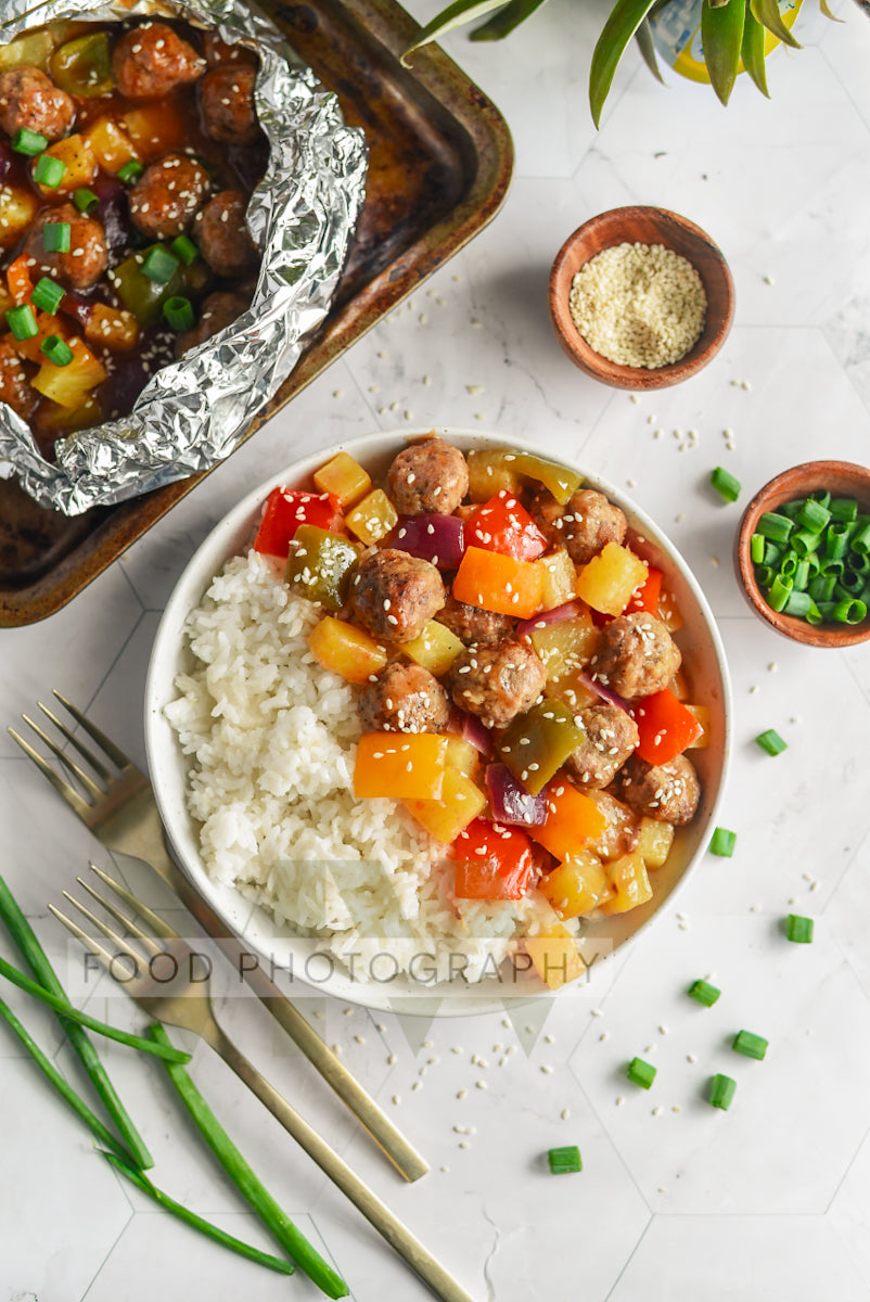 Foil Packet Sweet & Sour Meatballs