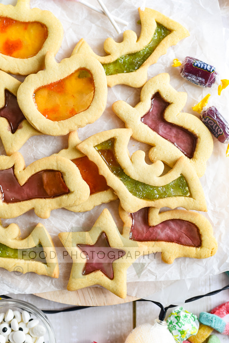Halloween Stained Glass Cookies