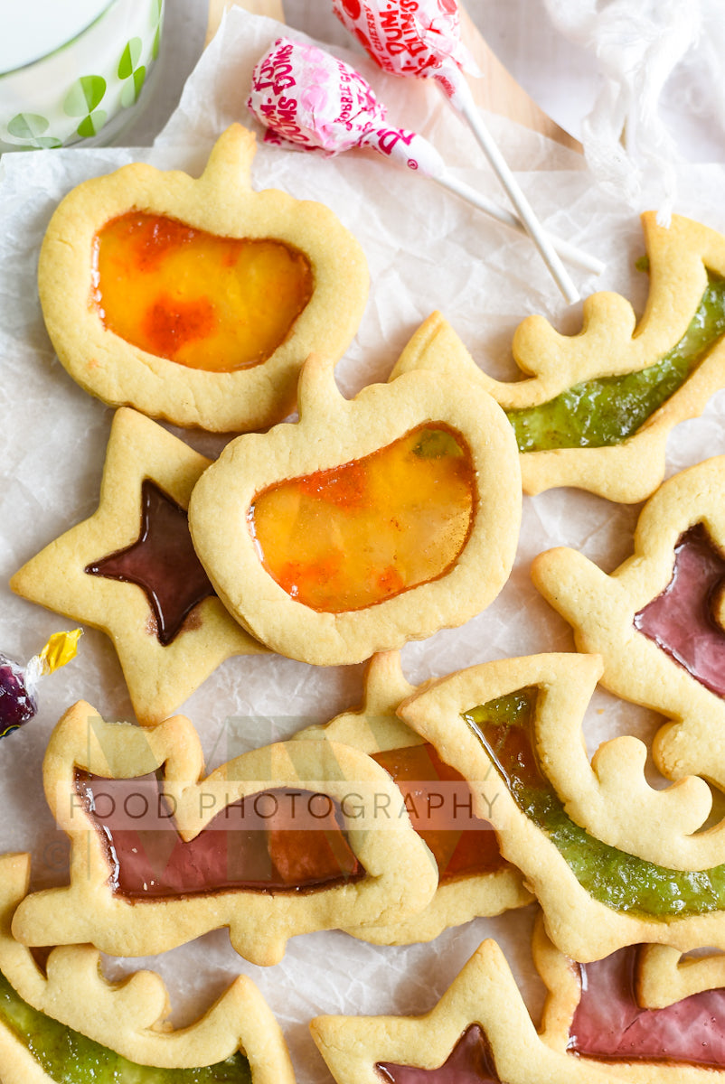 Halloween Stained Glass Cookies
