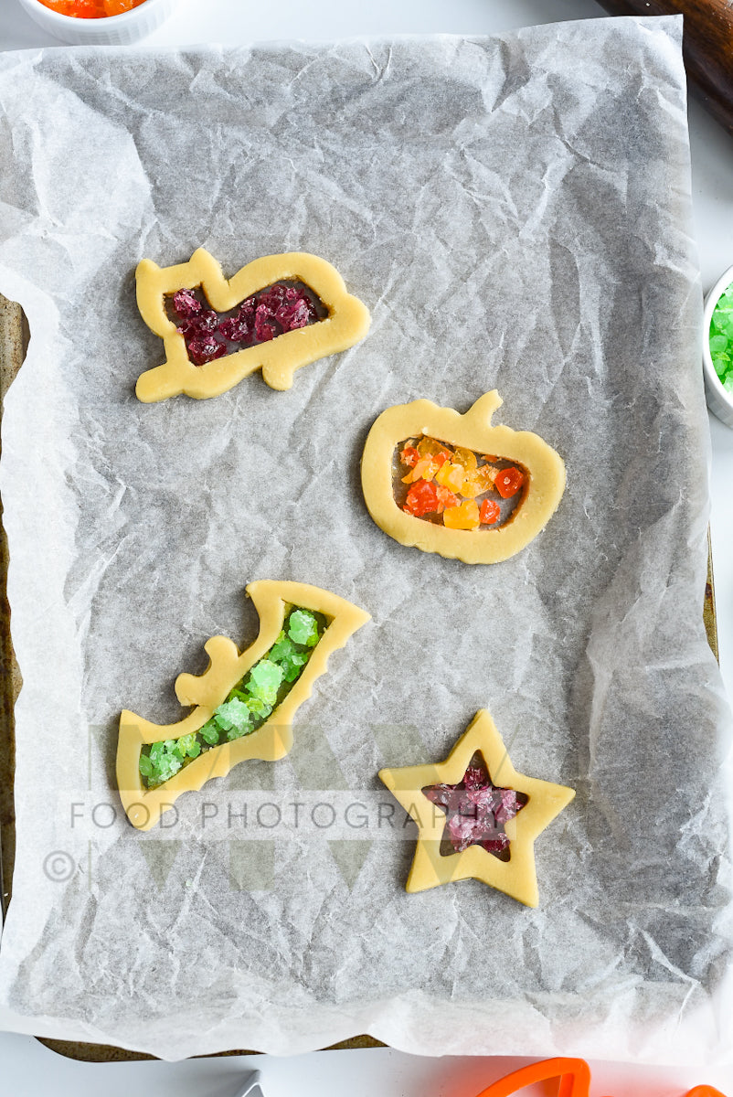 Halloween Stained Glass Cookies