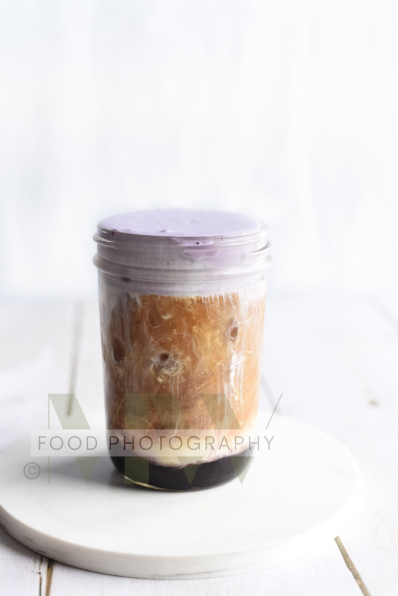 Blueberry Cold Foam Iced Latte