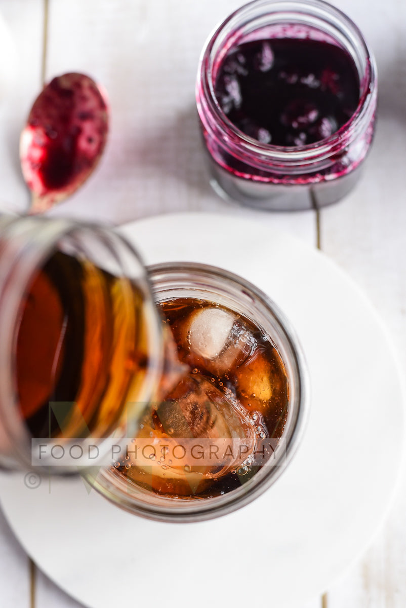 Blueberry Cold Foam Iced Latte