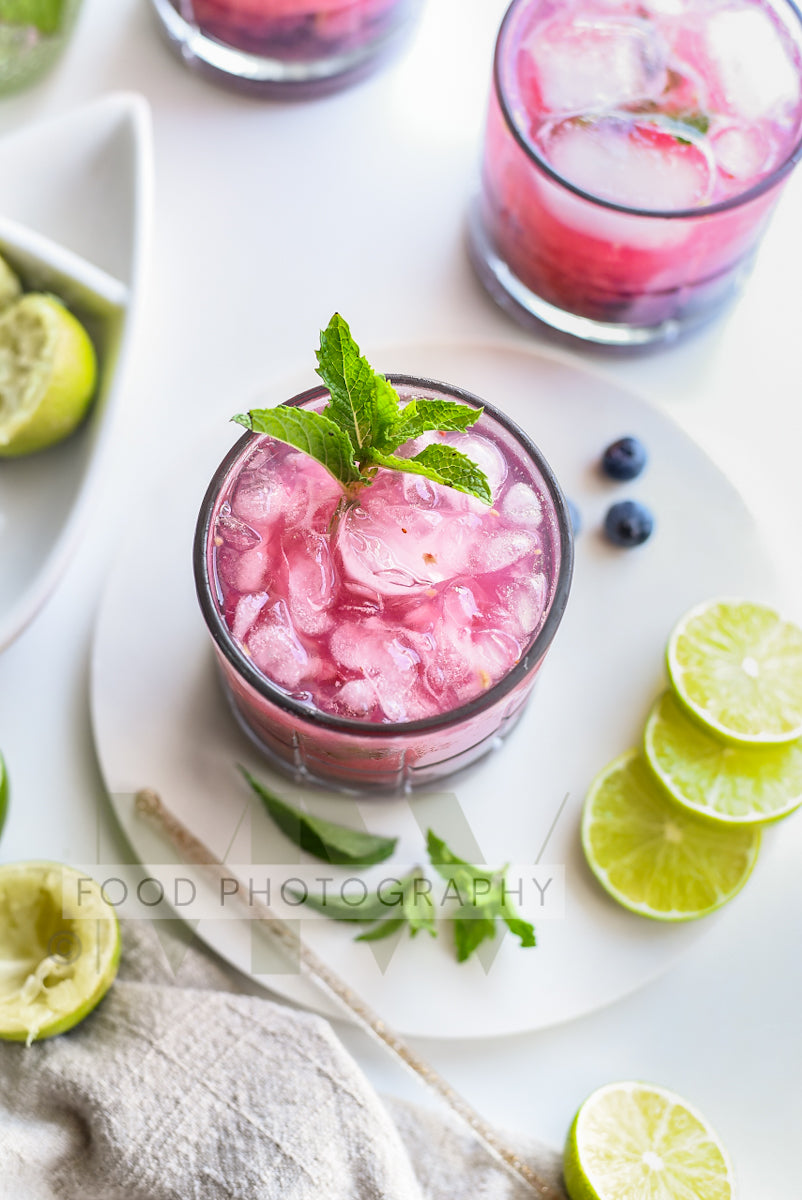 Blueberry Mojito Mocktail