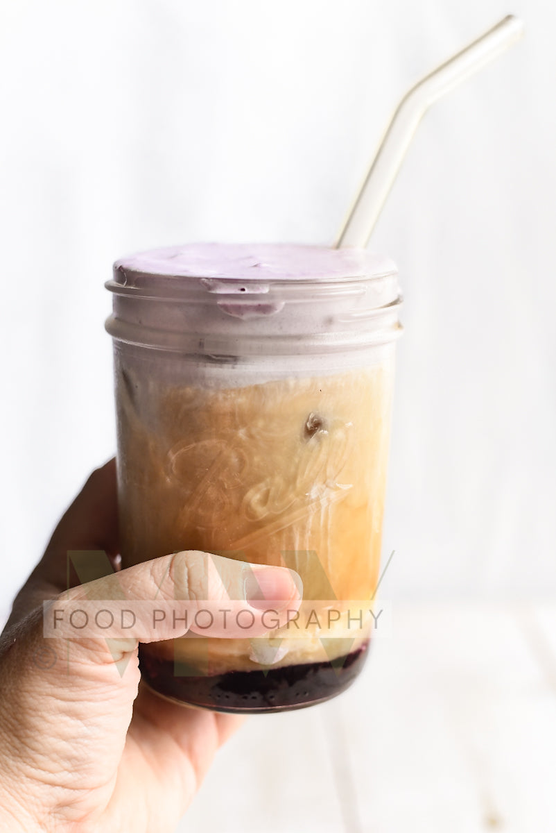 Blueberry Cold Foam Iced Latte