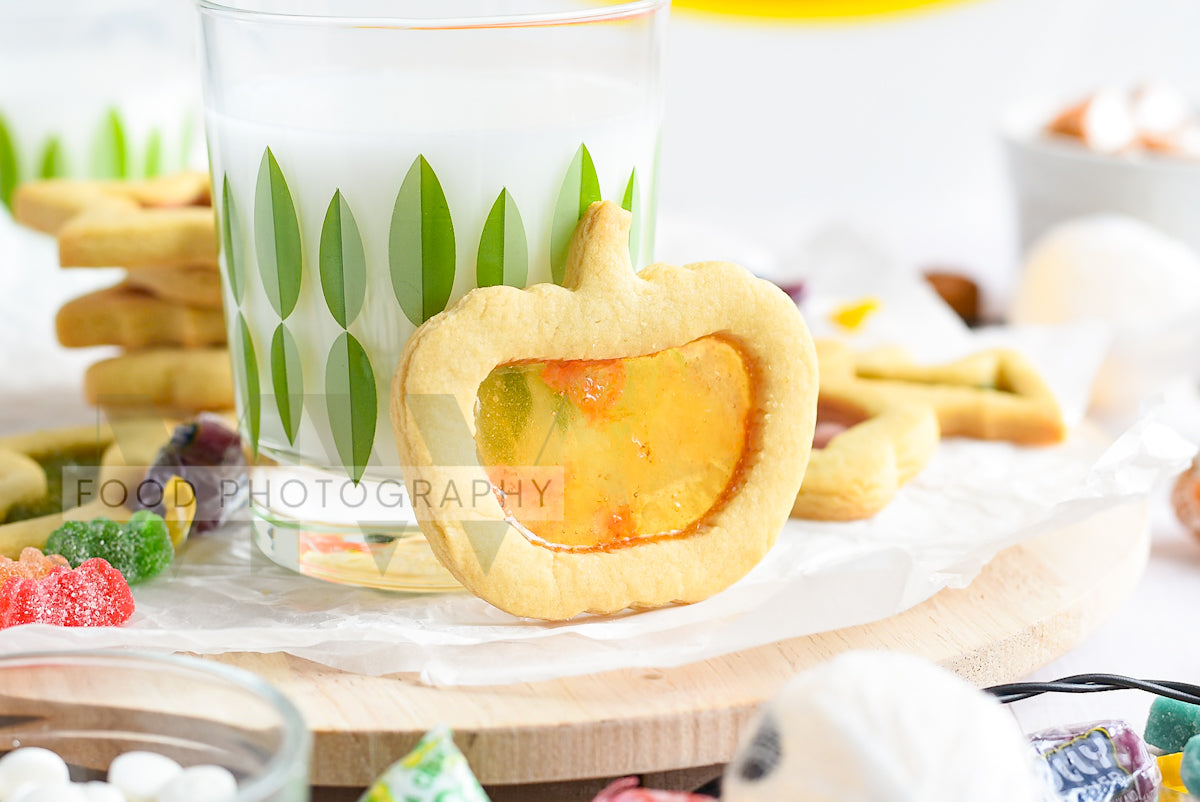 Halloween Stained Glass Cookies