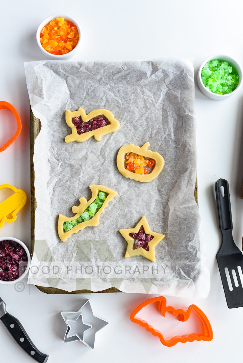 Halloween Stained Glass Cookies