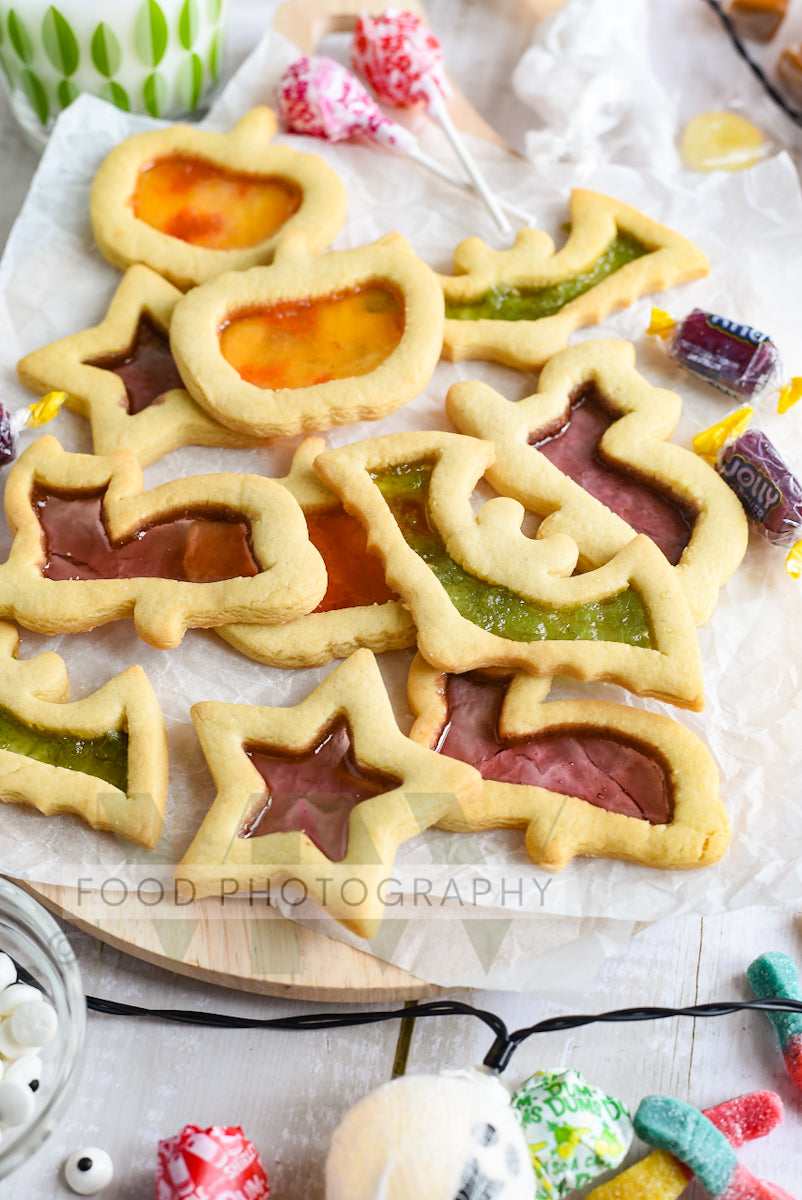 Halloween Stained Glass Cookies