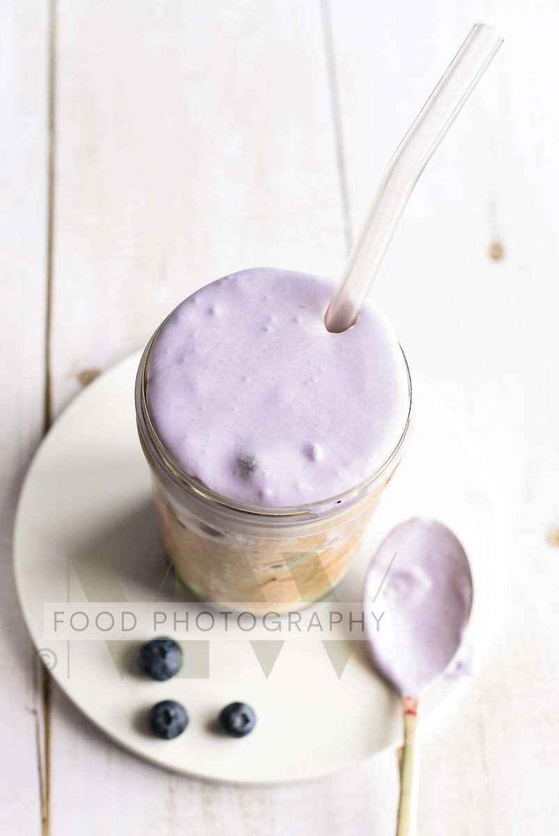 Blueberry Cold Foam Iced Latte