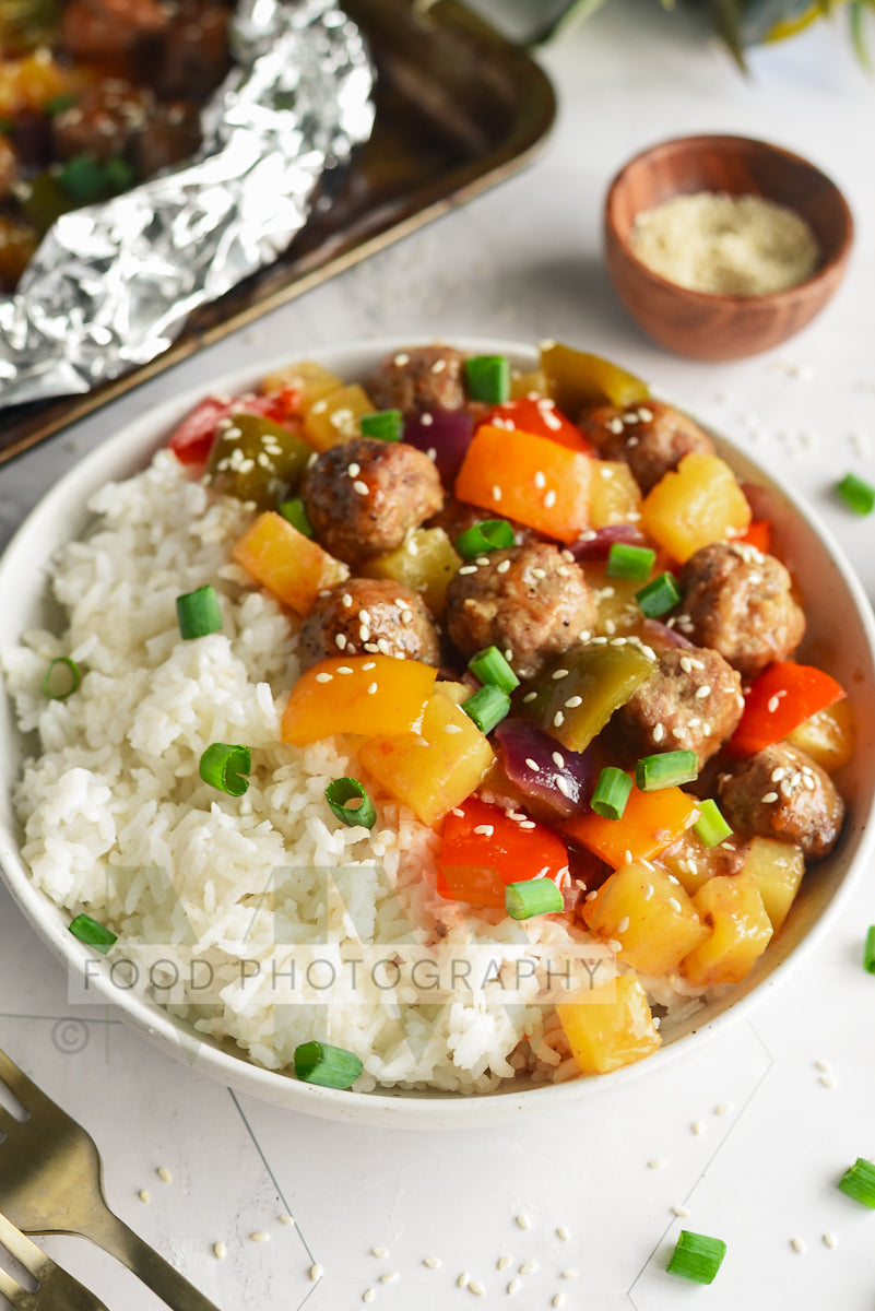Foil Packet Sweet & Sour Meatballs