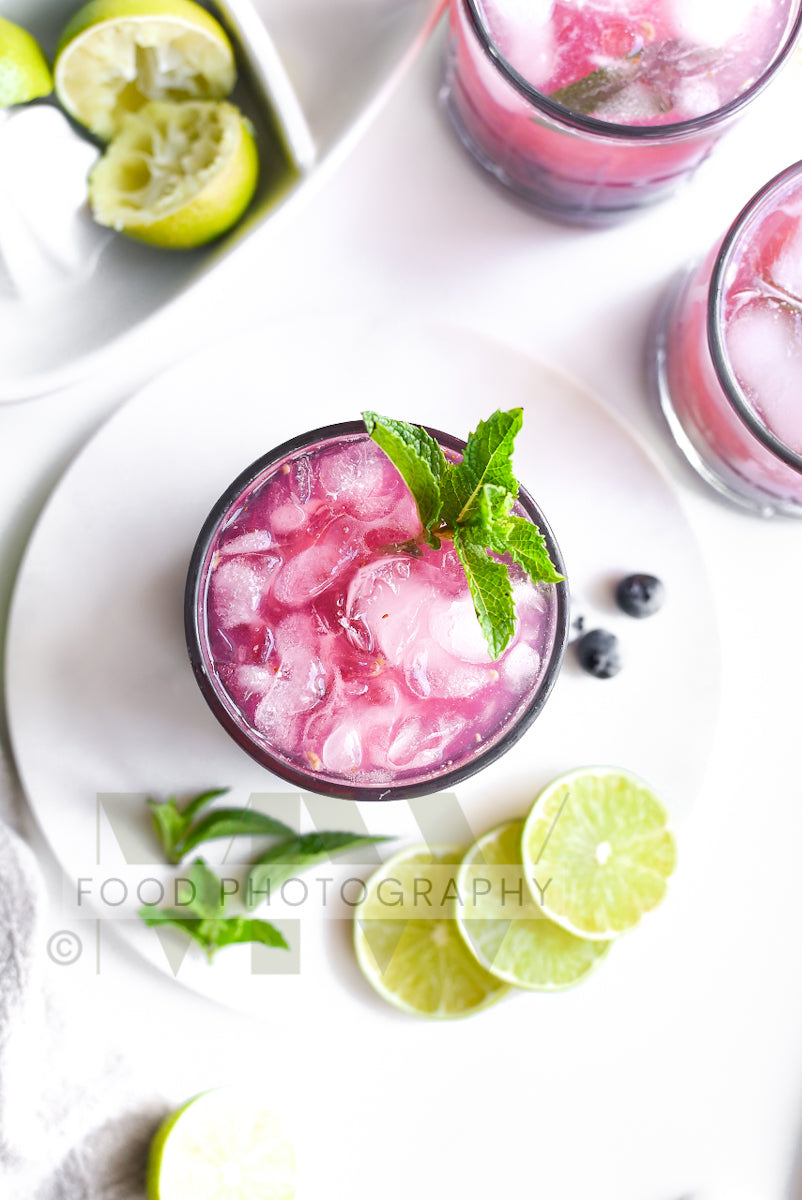 Blueberry Mojito Mocktail